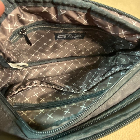 Lug Avion & Punter Quilted Tote Bag Set Sparkle Bottom Gray Travel Weekender EUC - Picture 11 of 13